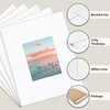 image:imageGolden State Art 10 Pack 12x16 White Picture Mat for 9x12 Photos  With 85x115 Opening for 9x12 Photos White Core Bevel Edge PreCut Acid Free 4ply Thick Framing MatsWhite5 Pack