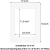 image:imageGolden State Art 10 Pack 12x16 White Picture Mat for 9x12 Photos  With 85x115 Opening for 9x12 Photos White Core Bevel Edge PreCut Acid Free 4ply Thick Framing MatsWhite5 Pack