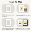 image:imageGolden State Art 10 Pack 12x16 White Picture Mat for 9x12 Photos  With 85x115 Opening for 9x12 Photos White Core Bevel Edge PreCut Acid Free 4ply Thick Framing MatsWhite10 Pack