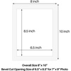 image:imageGolden State Art 10 Pack 4x6 Black Picture Mat for 3x5 Photos  With 25x45 Opening for 3x5 Photos White Core Bevel Edge PreCut Acid Free 4ply Thick Framing MatsWhite5 Pack
