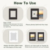 image:imageGolden State Art 10 Pack 4x6 Black Picture Mat for 3x5 Photos  With 25x45 Opening for 3x5 Photos White Core Bevel Edge PreCut Acid Free 4ply Thick Framing MatsBlack10 Pack