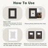image:imageGolden State Art 10 Pack 4x6 Black Picture Mat for 3x5 Photos  With 25x45 Opening for 3x5 Photos White Core Bevel Edge PreCut Acid Free 4ply Thick Framing MatsBlack5 Pack