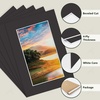 image:imageGolden State Art 10 Pack 4x6 Black Picture Mat for 3x5 Photos  With 25x45 Opening for 3x5 Photos White Core Bevel Edge PreCut Acid Free 4ply Thick Framing MatsBlack10 Pack