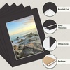 image:imageGolden State Art 10 Pack 4x6 Black Picture Mat for 3x5 Photos  With 25x45 Opening for 3x5 Photos White Core Bevel Edge PreCut Acid Free 4ply Thick Framing MatsBlack5 Pack