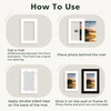 image:imageGolden State Art 10 Pack 4x6 Black Picture Mat for 3x5 Photos  With 25x45 Opening for 3x5 Photos White Core Bevel Edge PreCut Acid Free 4ply Thick Framing MatsWhite5 Pack