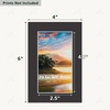 image:imageGolden State Art 10 Pack 4x6 Black Picture Mat for 3x5 Photos  With 25x45 Opening for 3x5 Photos White Core Bevel Edge PreCut Acid Free 4ply Thick Framing MatsBlack5 Pack