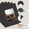 image:imageGolden State Art 10 Pack 4x6 Black Picture Mat for 3x5 Photos  With 25x45 Opening for 3x5 Photos White Core Bevel Edge PreCut Acid Free 4ply Thick Framing MatsBlack5 Pack