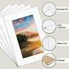 image:imageGolden State Art 10 Pack 4x6 Black Picture Mat for 3x5 Photos  With 25x45 Opening for 3x5 Photos White Core Bevel Edge PreCut Acid Free 4ply Thick Framing MatsWhite5 Pack
