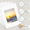 image:imageGolden State Art 10 Pack 4x6 Black Picture Mat for 3x5 Photos  With 25x45 Opening for 3x5 Photos White Core Bevel Edge PreCut Acid Free 4ply Thick Framing MatsWhite10 Pack