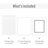 image:imageGolden State Art 10 Pack Double Mats 11x14 for 8x10 PhotoBakcingsBags  White Over Black Double Picture Mats with White Core Bevel Cut 75x95 Opening for 8x10 PicturesWhite Over Black