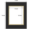 image:imageGolden State Art 11x14 Double Mats Dignity Blue Over Old Gold 5 Pack  Opening Size 75 x 95 For 8x10 Photos AcidFree For Pictures amp FramesBlack Over Old Gold