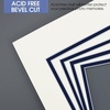 image:imageGolden State Art 11x14 Double Mats Dignity Blue Over Old Gold 5 Pack  Opening Size 75 x 95 For 8x10 Photos AcidFree For Pictures amp FramesIvory Turret Over Dignity Blue