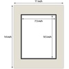 image:imageGolden State Art 11x14 Double Mats Dignity Blue Over Old Gold 5 Pack  Opening Size 75 x 95 For 8x10 Photos AcidFree For Pictures amp FramesLight Gray Over Black