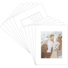image:imageGolden State Art 15 Pack 12x12 White Picture Mat for 8x8 Photos  White Core Bevel Cut Acid Free 4ply Thick Framing MatsWhite