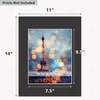 image:imageGolden State Art 20 Pack 16x20 White Picture Mats Mattes for 11x14 Photos  Acid Free White Core Bevel Cut Mat with 105x135 Opening 4Ply ThicknessBlack