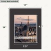image:imageGolden State Art 20 Pack 16x20 White Picture Mats Mattes for 11x14 Photos  Acid Free White Core Bevel Cut Mat with 105x135 Opening 4Ply ThicknessBlack