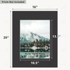image:imageGolden State Art 20 Pack 16x20 White Picture Mats Mattes for 11x14 Photos  Acid Free White Core Bevel Cut Mat with 105x135 Opening 4Ply ThicknessBlack