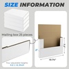 image:imageGolden State Art 25 Pack 1075x75x2 inch EasyFold Corrugated Mailer Comic Book Box LetterSize Height Adjustable Shipping Boxes for Document and Photo Mailing WhiteWhite