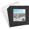 image:imageGolden State Art 25 Pack Black Photo Mat 12x12 For 8x8 MatteBackingsBags  4Ply Thick PreCut Mat 75x75 Opening White Core Bevel Cut AcidFree For Photo Art Poster or Print Display Mats MattesBlack