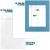 image:imageGolden State Art 25 Pack Black Photo Mat 12x12 For 8x8 MatteBackingsBags  4Ply Thick PreCut Mat 75x75 Opening White Core Bevel Cut AcidFree For Photo Art Poster or Print Display Mats MattesMix