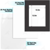 image:imageGolden State Art 25 Pack Black Photo Mat 12x12 For 8x8 MatteBackingsBags  4Ply Thick PreCut Mat 75x75 Opening White Core Bevel Cut AcidFree For Photo Art Poster or Print Display Mats MattesBlack