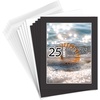 image:imageGolden State Art 25 Pack Black Photo Mat 12x12 For 8x8 MatteBackingsBags  4Ply Thick PreCut Mat 75x75 Opening White Core Bevel Cut AcidFree For Photo Art Poster or Print Display Mats MattesBlack