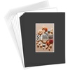 image:imageGolden State Art 25 Pack Black Photo Mat 12x12 For 8x8 MatteBackingsBags  4Ply Thick PreCut Mat 75x75 Opening White Core Bevel Cut AcidFree For Photo Art Poster or Print Display Mats MattesBlack