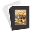 image:imageGolden State Art 25 Pack Black Photo Mat 12x12 For 8x8 MatteBackingsBags  4Ply Thick PreCut Mat 75x75 Opening White Core Bevel Cut AcidFree For Photo Art Poster or Print Display Mats MattesBlack