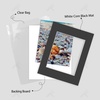 image:imageGolden State Art 25 Pack Black Photo Mat 12x12 For 8x8 MatteBackingsBags  4Ply Thick PreCut Mat 75x75 Opening White Core Bevel Cut AcidFree For Photo Art Poster or Print Display Mats MattesBlack
