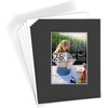 image:imageGolden State Art 25 Pack Black Photo Mat 12x12 For 8x8 MatteBackingsBags  4Ply Thick PreCut Mat 75x75 Opening White Core Bevel Cut AcidFree For Photo Art Poster or Print Display Mats MattesBlack