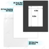 image:imageGolden State Art 25 Pack Black Photo Mat 12x12 For 8x8 MatteBackingsBags  4Ply Thick PreCut Mat 75x75 Opening White Core Bevel Cut AcidFree For Photo Art Poster or Print Display Mats MattesBlack