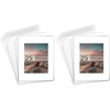 image:imageGolden State Art 25 Pack Black Photo Mat 12x12 For 8x8 MatteBackingsBags  4Ply Thick PreCut Mat 75x75 Opening White Core Bevel Cut AcidFree For Photo Art Poster or Print Display Mats MattesWhite