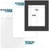 image:imageGolden State Art 25 Pack Black Photo Mat 12x12 For 8x8 MatteBackingsBags  4Ply Thick PreCut Mat 75x75 Opening White Core Bevel Cut AcidFree For Photo Art Poster or Print Display Mats MattesBlack