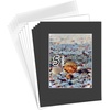 image:imageGolden State Art 25 Pack Black Photo Mat 12x12 For 8x8 MatteBackingsBags  4Ply Thick PreCut Mat 75x75 Opening White Core Bevel Cut AcidFree For Photo Art Poster or Print Display Mats MattesBlack