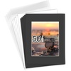 image:imageGolden State Art 25 Pack Black Photo Mat 12x12 For 8x8 MatteBackingsBags  4Ply Thick PreCut Mat 75x75 Opening White Core Bevel Cut AcidFree For Photo Art Poster or Print Display Mats MattesBlack