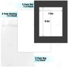 image:imageGolden State Art 25 Pack Black Photo Mat 12x12 For 8x8 MatteBackingsBags  4Ply Thick PreCut Mat 75x75 Opening White Core Bevel Cut AcidFree For Photo Art Poster or Print Display Mats MattesBlack