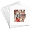 image:imageGolden State Art 25 Pack Black Photo Mat 12x12 For 8x8 MatteBackingsBags  4Ply Thick PreCut Mat 75x75 Opening White Core Bevel Cut AcidFree For Photo Art Poster or Print Display Mats MattesWhite