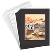 image:imageGolden State Art 25 Pack Black Photo Mat 12x12 For 8x8 MatteBackingsBags  4Ply Thick PreCut Mat 75x75 Opening White Core Bevel Cut AcidFree For Photo Art Poster or Print Display Mats MattesBlack