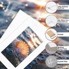 image:imageGolden State Art 25 Pack Black Photo Mat 12x12 For 8x8 MatteBackingsBags  4Ply Thick PreCut Mat 75x75 Opening White Core Bevel Cut AcidFree For Photo Art Poster or Print Display Mats MattesWhite