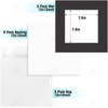 image:imageGolden State Art 25 Pack Black Photo Mat 12x12 For 8x8 MatteBackingsBags  4Ply Thick PreCut Mat 75x75 Opening White Core Bevel Cut AcidFree For Photo Art Poster or Print Display Mats MattesBlack