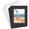 image:imageGolden State Art 25 Pack Black Photo Mat 12x12 For 8x8 MatteBackingsBags  4Ply Thick PreCut Mat 75x75 Opening White Core Bevel Cut AcidFree For Photo Art Poster or Print Display Mats MattesBlack
