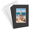 image:imageGolden State Art 25 Pack Black Photo Mat 12x12 For 8x8 MatteBackingsBags  4Ply Thick PreCut Mat 75x75 Opening White Core Bevel Cut AcidFree For Photo Art Poster or Print Display Mats MattesBlack
