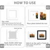 image:imageGolden State Art Pack of 10 8x8 for 4x4 White Picture Photo Mats  With 35x35 Opening for 4x4 Photos Prints Bevel Cut Acid Free White Core Frame MattesWhite