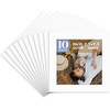 image:imageGolden State Art Pack of 10 8x8 for 4x4 White Picture Photo Mats  With 35x35 Opening for 4x4 Photos Prints Bevel Cut Acid Free White Core Frame MattesWhite