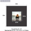 image:imageGolden State Art Pack of 10 8x8 for 4x4 White Picture Photo Mats  With 35x35 Opening for 4x4 Photos Prints Bevel Cut Acid Free White Core Frame MattesBlack