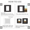 image:imageGolden State Art Pack of 10 8x8 for 4x4 White Picture Photo Mats  With 35x35 Opening for 4x4 Photos Prints Bevel Cut Acid Free White Core Frame MattesBlack