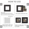 image:imageGolden State Art Pack of 10 8x8 for 4x4 White Picture Photo Mats  With 35x35 Opening for 4x4 Photos Prints Bevel Cut Acid Free White Core Frame MattesBlack