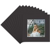 image:imageGolden State Art Pack of 10 8x8 for 4x4 White Picture Photo Mats  With 35x35 Opening for 4x4 Photos Prints Bevel Cut Acid Free White Core Frame MattesBlack
