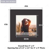 image:imageGolden State Art Pack of 10 8x8 for 4x4 White Picture Photo Mats  With 35x35 Opening for 4x4 Photos Prints Bevel Cut Acid Free White Core Frame MattesBlack