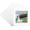 image:imageGolden State Art Pack of 10 8x8 for 4x4 White Picture Photo Mats  With 35x35 Opening for 4x4 Photos Prints Bevel Cut Acid Free White Core Frame MattesWhite